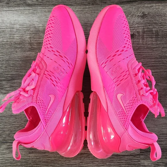 *NEAR NEW* Nike Airmax Air Max 270 Sz 8.5 Vibrant Neon Bright Hyper Triple Pink - Picture 9 of 12